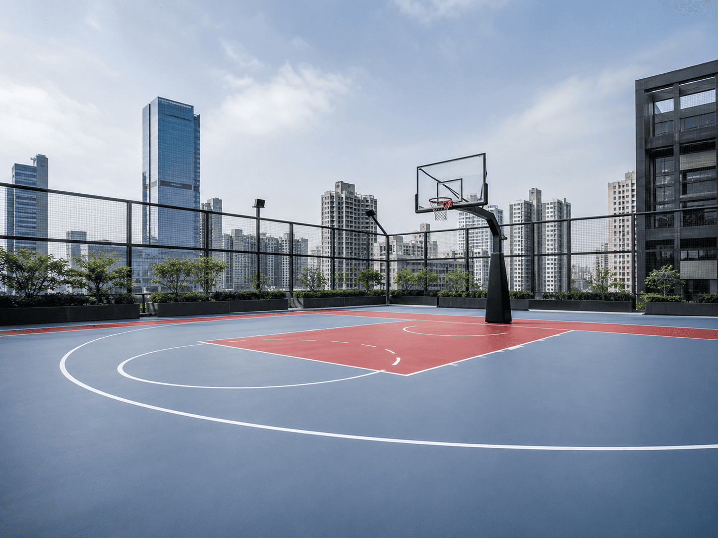 Acrylic sports court and outdoor flooring applications